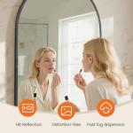 Sweetcrispy 20"x30" Arched Black Bathroom Mirrors for Wall, Bathroom Mirrors for Over Sink, Metal Framed with HD Shatter-Proof Glass for Entryway, Living Room, Bedroom