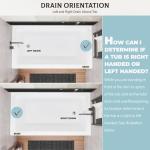 60" X 30" Acrylic Drop-in Bathtub, Glossy White Soaking Tub with Storage Ledge, Right Drain & Integral Flange