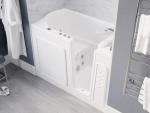 ANZZI Walk-In Bathtub 30" x 53" Whirlpool Acrylic Right Drain Quick Fill Fast Drain 9 Hydro Jets Chromatherapy Heater ADA Compliant Slip-Resistant Seat Grab Bar Extension Kit | AMZ3053RWH
