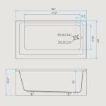 60" X 30" Acrylic Drop-in Bathtub, Glossy White Soaking Tub with Storage Ledge, Right Drain & Integral Flange