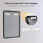 LOAAO Black Metal Framed Bathroom Mirror for Wall, 22X30 Inch Rounded Rectangle Mirror, Matte Black Bathroom Vanity Mirror Farmhouse, Anti-Rust, Hangs Horizontally or Vertically