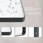 LOAAO Black Metal Framed Bathroom Mirror for Wall, 22X30 Inch Rounded Rectangle Mirror, Matte Black Bathroom Vanity Mirror Farmhouse, Anti-Rust, Hangs Horizontally or Vertically