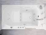 ANZZI Walk-In Bathtub 30" x 53" Whirlpool Acrylic Right Drain Quick Fill Fast Drain 9 Hydro Jets Chromatherapy Heater ADA Compliant Slip-Resistant Seat Grab Bar Extension Kit | AMZ3053RWH