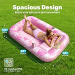 SLOOSH Inflatable Tanning Pool Lounger Float,70" x 46" Pool Floats Adult with Pillow,4 in 1 Suntan Tub Raft Floatie,Sunbathing Bed Lounge for Water Blow Up Kids Ball Pit Party Gifts,L-Blushing Pink