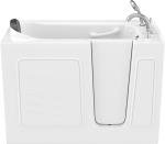 ANZZI Walk In Tub 53'' x 26'' in White, Easy Access, Quick Fill Faucet, Extendable Handheld Shower, Slip-Resistant, ADA Compliant, Ergonomic Head Rest, Safe Reach Grab Bar - AMZ2653RWS-CP