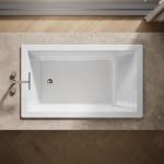 Kohler 1848-0 Underscore® 60" x 36" drop-in bath, White