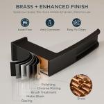 FORIOUS Waterfall Black Bathtub Faucet Set 3 Hole, 2 Handle Deck Mount Roman Tub Faucet Widespread with Pre-Installed Water Hose for Garden Bathtub