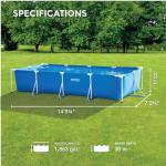 INTEX 14ft Rectangular Above Ground Pool Set