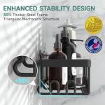 Veken Shower Caddy 6-Pack, Advanced Rustproof Design, No Drilling Adhesive Shelves, Rack with Soap Holder, Large Capacity Bathroom Organizers and Storage, Wall-Mounted Kitchen & Home Decor