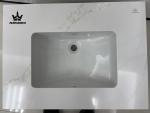 AURUMIRA Hand wash basins being parts of sanitary installations Modern Rectangular Vanity, Above-Counter Bathroom Sink with Sleek Ceramic Finish