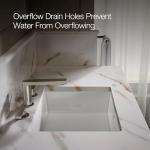 KOHLER 2882-0 Verticyl Rectangular Undermount Bathroom Sink, 19 3/4", White