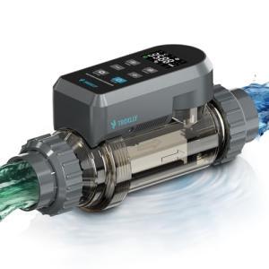 Salt Water Pool Chlorinator System - Saltwater Chlorine Generator with Smart App Control, USA Titanium Cell, Easy to Install, for Pools Up to 15,000 Gallons