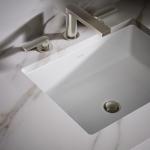 KOHLER 2882-0 Verticyl Rectangular Undermount Bathroom Sink, 19 3/4", White