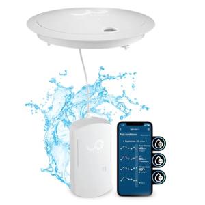 WaterGuru Sense S2 Smart Pool Monitor – Digital Pool & Spa Water Tester for Chlorine, pH, CYA & Alkalinity – Wi-Fi Enabled – Includes C5 Cassette, Float Ring & Batteries