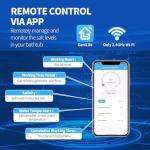 WiFi Salt Chlorine Generator, Briidea Chlorine Generator with USA Titanium Salt Cell, APP Monitoring & Real-Time Salt Alerts, for Swim Spas Up to 2,000 Gallons