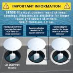 WaterGuru Sense S2 Smart Pool Monitor – Digital Pool & Spa Water Tester for Chlorine, pH, CYA & Alkalinity – Wi-Fi Enabled – Includes C5 Cassette, Float Ring & Batteries