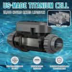 Salt Water Pool Chlorinator System - Saltwater Chlorine Generator with Smart App Control, USA Titanium Cell, Easy to Install, for Pools Up to 15,000 Gallons