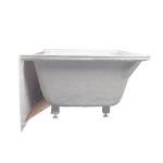 Kingston Brass Aqua Eden VTAP603622L 60-Inch Acrylic Alcove Tub with Left Hand Drain, White