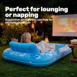 SLOOSH Inflatable Tanning Pool Lounger Float, 70" x 46" Pool Floats Adult with Pillow, 4 in 1 Suntan Tub Raft Floatie,Sunbathing Bed Lounge for Water Blow Up Kids Ball Pit Party Gifts, L-Blue