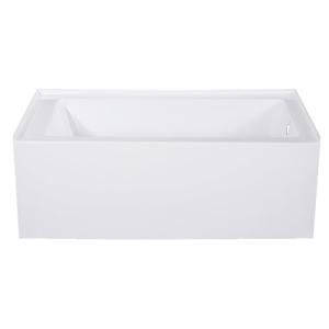 Kingston Brass VTAP543022R Aqua Eden Alcove Tub, White