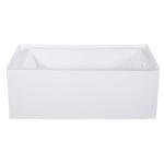 Kingston Brass VTAP543022R Aqua Eden Alcove Tub, White