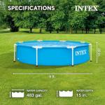 INTEX Metal Frame Above Ground Pool 8ft x 20in