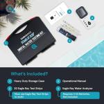 Eagle Ray Digital Pool Water Test Kit by AquaDoc with Digital Water Tester and 30 Pool Test Strips for Chlorine, Bromine, Total Hardness, Cyanuric Acid, Alkalinity, and pH