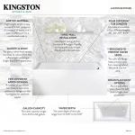 Kingston Brass VTAP543022R Aqua Eden Alcove Tub, White