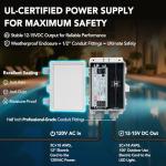 HQUA PN01 LED Inground Pool Lighting System 120V AC 10 Inch 40W, 6500K Cool White, 100 Feet Cord