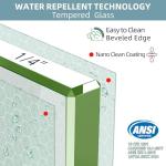 GETPRO Bathtub Sliding Door 50-54 in. W x 58 in. H Semi-Frameless Bypass Double Sliding Tub Shower Door for Bathroom,1/4 inch Clear Tempered Glass Bathtub Door Brushed Nickel