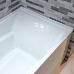 WOODBRIDGE 60" Acrylic Rectangular Alcove Soaking Bathtub in White with Left Drain, Brushed Gold pop-UP Drain Included BA6030L