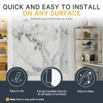 Bath Tub Surround Kits – Waterproof Wall Panels for Tubs – Glossy Finish & Seamless Pattern – Easy to Install Over Any Surface – Leakproof Design (W60'' x D32'' x H60'') – Champagne