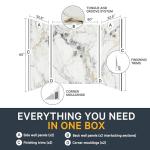 Bath Tub Surround Kits – Waterproof Wall Panels for Tubs – Glossy Finish & Seamless Pattern – Easy to Install Over Any Surface – Leakproof Design (W60'' x D32'' x H60'') – Champagne