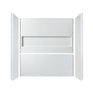 WOODBRIDGE 60” x 32” Four-Piece Direct-to-Stud Alcove Tub Surround Wall Panel Kit in White