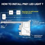 HQUA PN01 LED Inground Pool Lighting System 120V AC 10 Inch 40W, 6500K Cool White, 100 Feet Cord