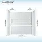 WOODBRIDGE 60” x 32” Four-Piece Direct-to-Stud Alcove Tub Surround Wall Panel Kit in White