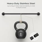 FORIOUS Bathroom Hardware Accessories Set, SUS304 Stainless Steel Towel Bar Set, Modern Towel Racks Holder for Bathroom, Toilet Paper Holder Wall Mounted 4 Pieces(24" Bar, Matte Black)