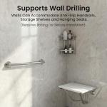 LARWORKS 71" × 60" × 36" Tub Surround Shower Wall Panels Kit – 9-Piece SPC Gray Marble, Waterproof Bathtub Wall Panels & Shower Surround Kit (3 Back + 6 Side) Easy DIY Click-Lock