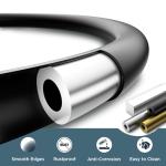 FORIOUS Bathroom Hardware Accessories Set, SUS304 Stainless Steel Towel Bar Set, Modern Towel Racks Holder for Bathroom, Toilet Paper Holder Wall Mounted 4 Pieces(24" Bar, Matte Black)