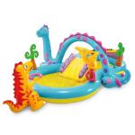Intex 11' x 7.5' x 44" Dinoland Play Center Kiddie Inflatable Outdoor Swimming Pool