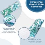 Pool Floats - 2 Pack Inflatable Pool Rafts, Pool Floats Adult Size, 4-in-1 Floats for Swimming Pool, Thick PVC Pool Float Lounger Water Hammock