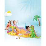 INTEX Dino Park Inflatable Kiddie Pool: Inflatable Kids Pool with Water Sprayer and Slide – Splash Pad – 79" x 62" x 27" – Ages 3+