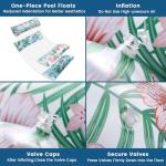 Pool Floats - 2 Pack Inflatable Pool Rafts, Pool Floats Adult Size, 4-in-1 Floats for Swimming Pool, Thick PVC Pool Float Lounger Water Hammock