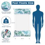 Pool Floats - 2 Pack Inflatable Pool Rafts, Pool Floats Adult Size, 4-in-1 Floats for Swimming Pool, Thick PVC Pool Float Lounger Water Hammock