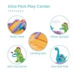 INTEX Dino Park Inflatable Kiddie Pool: Inflatable Kids Pool with Water Sprayer and Slide – Splash Pad – 79" x 62" x 27" – Ages 3+