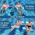 Pool Floats - 2 Pack Inflatable Pool Rafts, Pool Floats Adult Size, 4-in-1 Floats for Swimming Pool, Thick PVC Pool Float Lounger Water Hammock