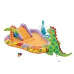 INTEX Dino Park Inflatable Kiddie Pool: Inflatable Kids Pool with Water Sprayer and Slide – Splash Pad – 79" x 62" x 27" – Ages 3+