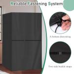 Safipotts Outdoor 4-Person Sauna Cover, Heavy Duty Waterproof Sauna's Cover Compatible with springspa 4 Person Infrared Sauna Room,(Black) (72"Lx 48"Wx 76"H)