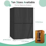 Safipotts Outdoor 4-Person Sauna Cover, Heavy Duty Waterproof Sauna's Cover Compatible with springspa 4 Person Infrared Sauna Room,(Black) (72"Lx 48"Wx 76"H)