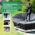 UIRWAY 500D Pool Cover 14FT Round [2026 Upgraded Heavy Duty Fabric] Solar Pool Covers for Above Ground Pools, New Super Windproof Gel-Coated Tarp Straps, Swimming Pool Covers with UV Protection